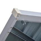 3.2 x 5.1ft Corrugated Steel Two-Bin Storage Shelter Outsunny