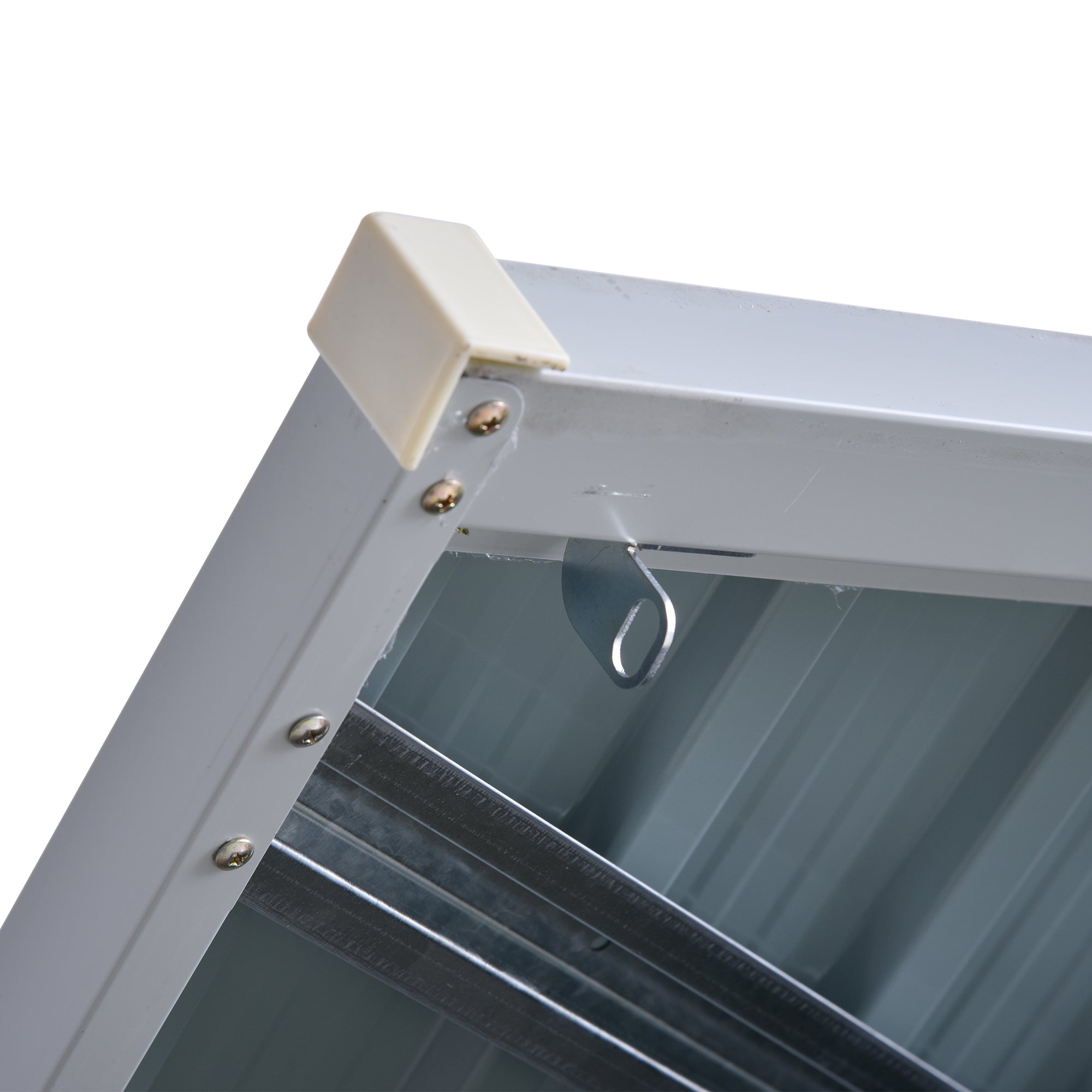 3.2 x 5.1ft Corrugated Steel Two-Bin Storage Shelter Outsunny