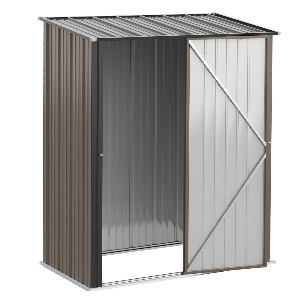 5.3 x 3.1ft Corrugated Steel Garden Shed Outsunny