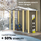 7 x 4ft Garden Shed, Easy to Assemble, Upgraded Galvanised Steel Frame with Foundation Kit, Double Doors with Lock, Outdoor Metal Shed with Vents and Gloves, Garden Storage Shed Outsunny