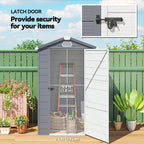 4.4ft x 3.3ft size Aluminium Frame and Plastic Wall Shed, with Foundation Outsunny
