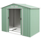 7 x 4ft Metal Garden Shed, Outdoor Storage Tool House with Ventilation Slots, Foundation Kit and Lockable Double Doors Outsunny