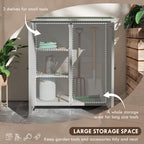 46.5 x 97cm Compact Wooden Storage Shed Outsunny