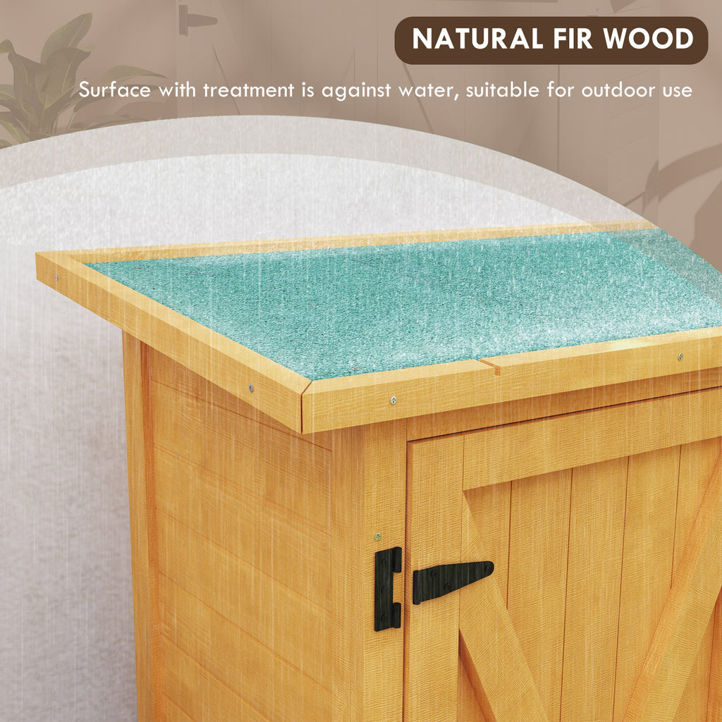 46.5 x 97cm Compact Wooden Storage Shed Outsunny