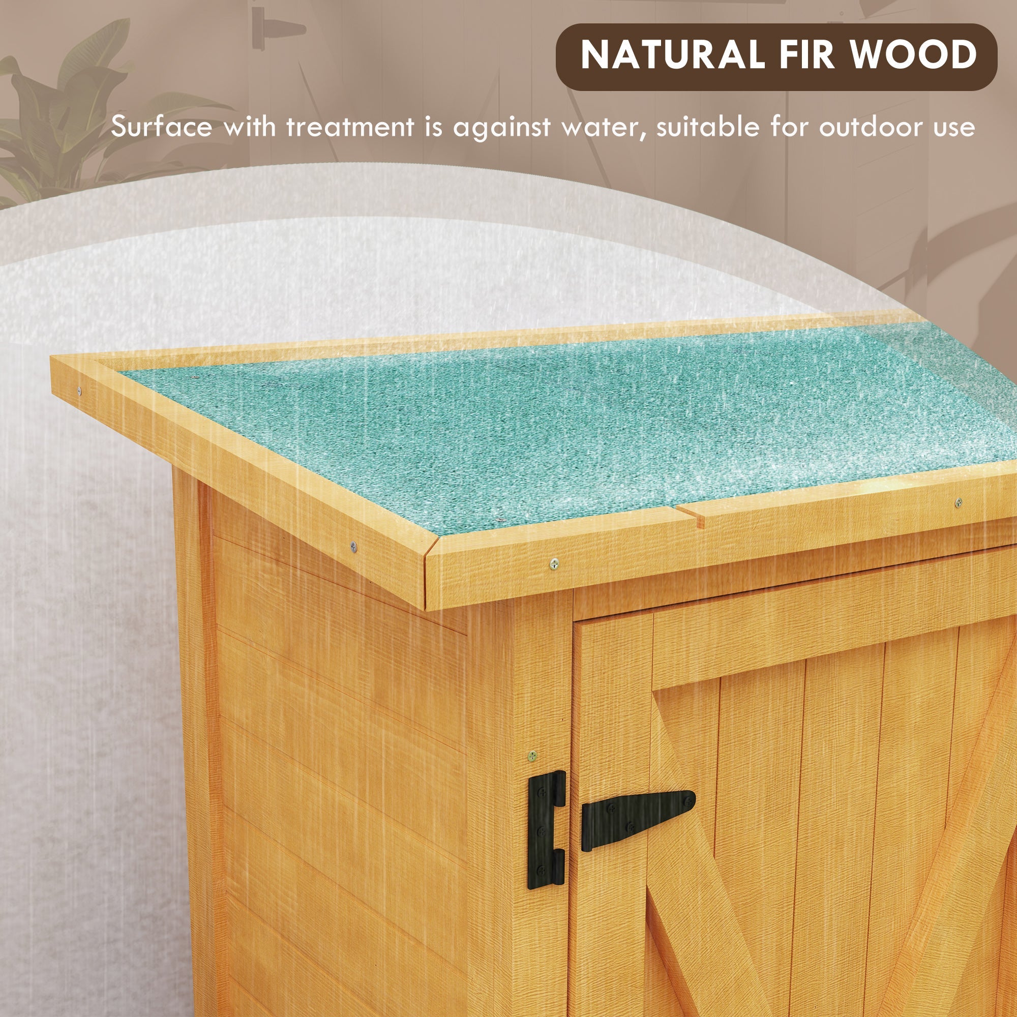 46.5 x 97cm Compact Wooden Storage Shed Outsunny