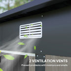 4 x 7ft Metal Shed Wood-Effect Outsunny