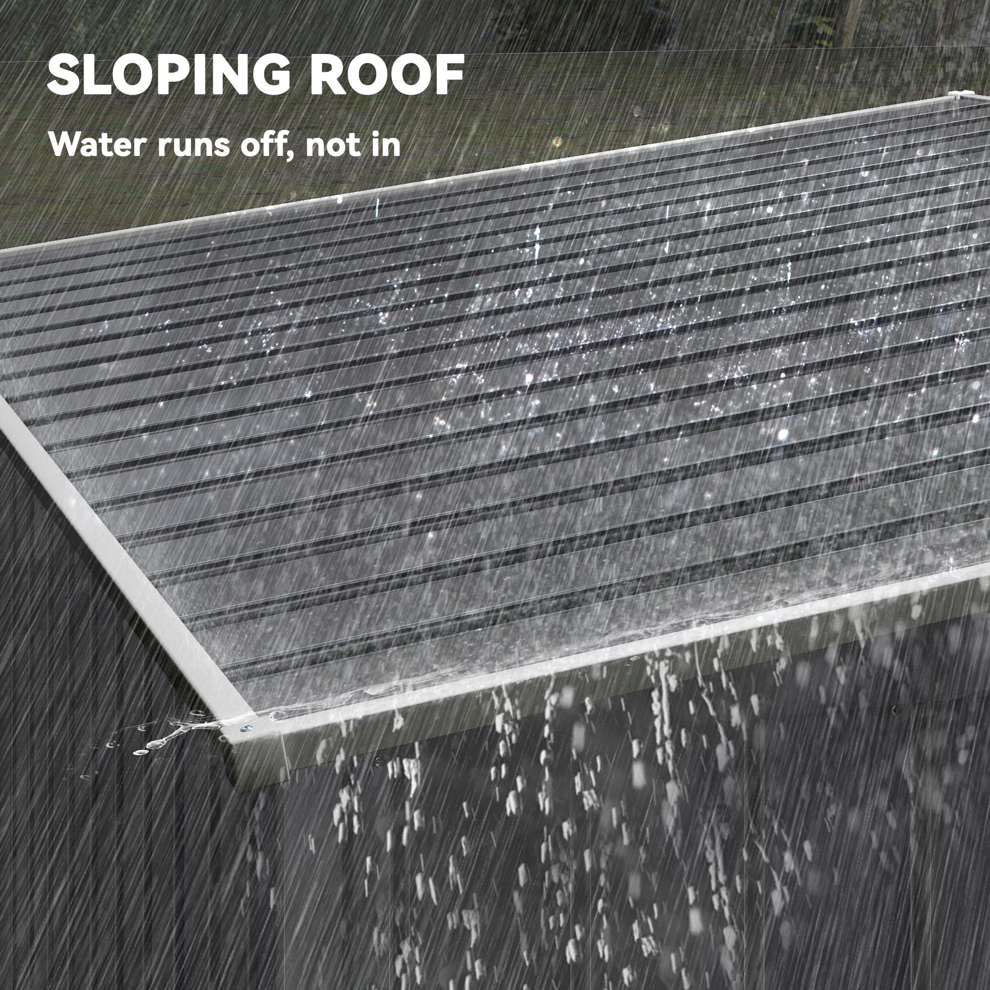 7 x 5ft Galvanised Metal Shed, with Sliding Door Outsunny