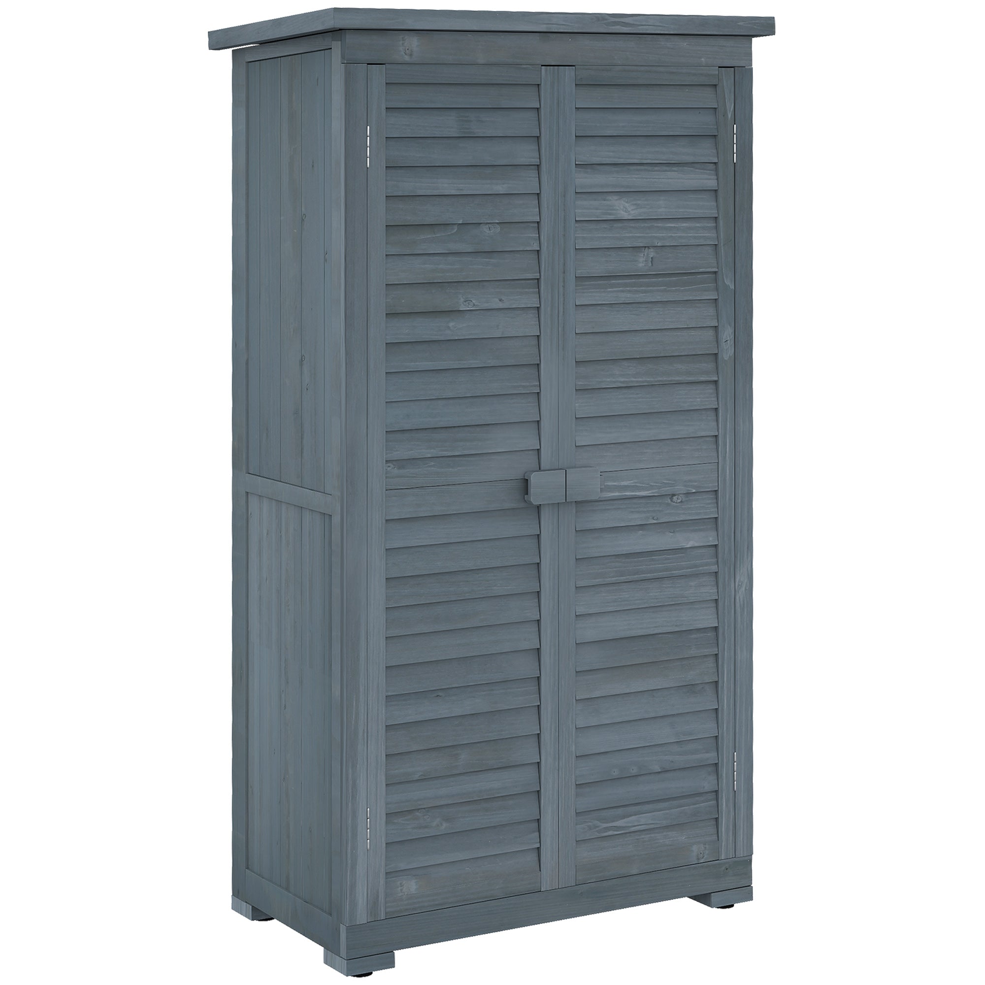 39.5 x 79cm Fir Wood Garden Shed Outsunny