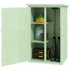 Wooden Small Shed, Garden Storage Shed with Shelves and Bolt Latch, 75L x 56W x115H cm Outsunny