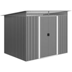 Garden Metal Storage Shed House Hut Gardening Tool Storage w/ Tilted Roof and Ventilation 8.5 x 6ft Outsunny