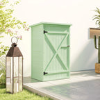 Wooden Small Shed, Garden Storage Shed with Shelves and Bolt Latch, 75L x 56W x115H cm Outsunny