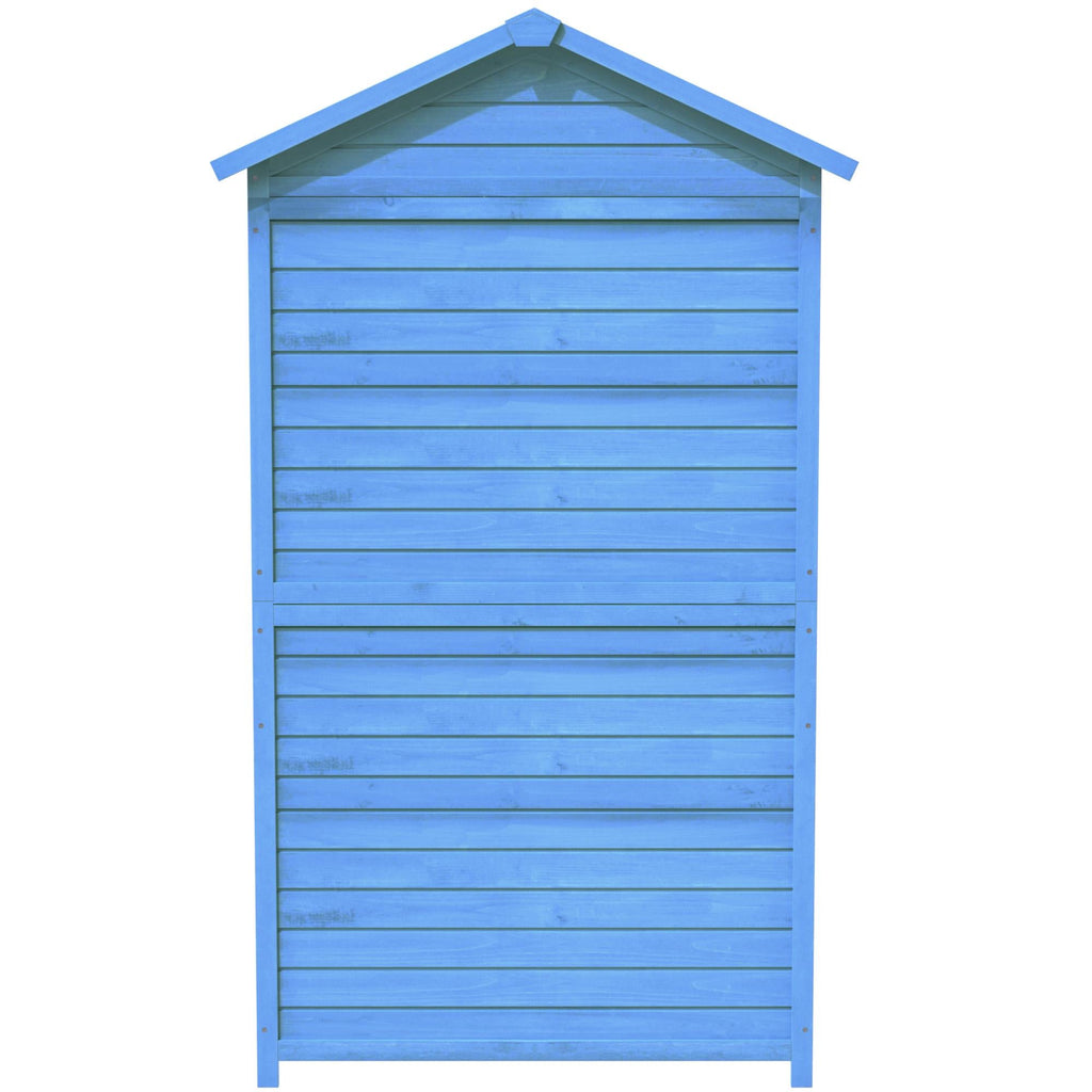 Outdoor Wooden Storage Shed with Ventilation Slots, Weatherproof Roof, Fir Wood Tool House for Garden, Backyard, 90L x 56.5W x 175.5H cm AU Store