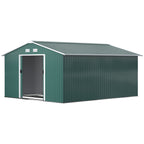 12.5 x 11.1ft Steel Sliding Door Storage Shed