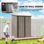 5x3 Garden Shed with Sloped Roof, Lockable Door for Tools and Equipment Storage Outsunny