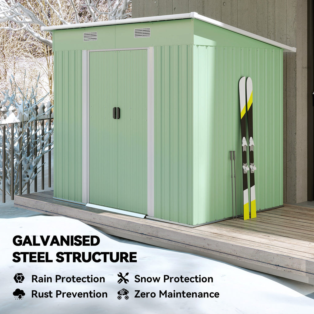 7 x 4ft Outdoor Garden Metal Storage Shed, Tool Storage Box for Backyard, Patio and Lawn Outsunny