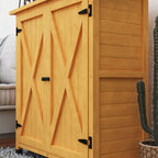 46.5 x 97cm Compact Wooden Storage Shed Outsunny