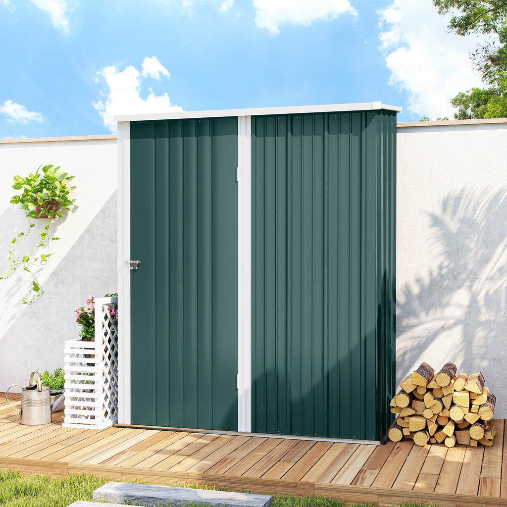 5.3 x 3.1ft Corrugated Steel Garden Shed Outsunny