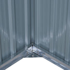 3.2 x 5.1ft Corrugated Steel Two-Bin Storage Shelter Outsunny