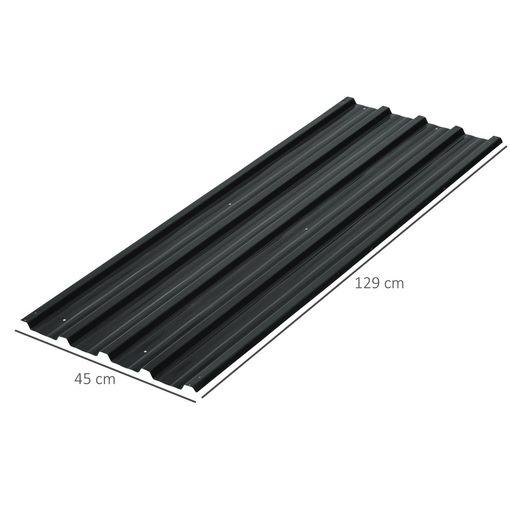 Set of 12 Corrugated Steel Roof Sheet Panels Outsunny