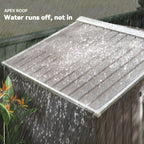 7ft x 4ft Lockable Garden Metal Storage Shed Storage Roofed Tool Metal Shed w/ Air Vents Steel Outsunny