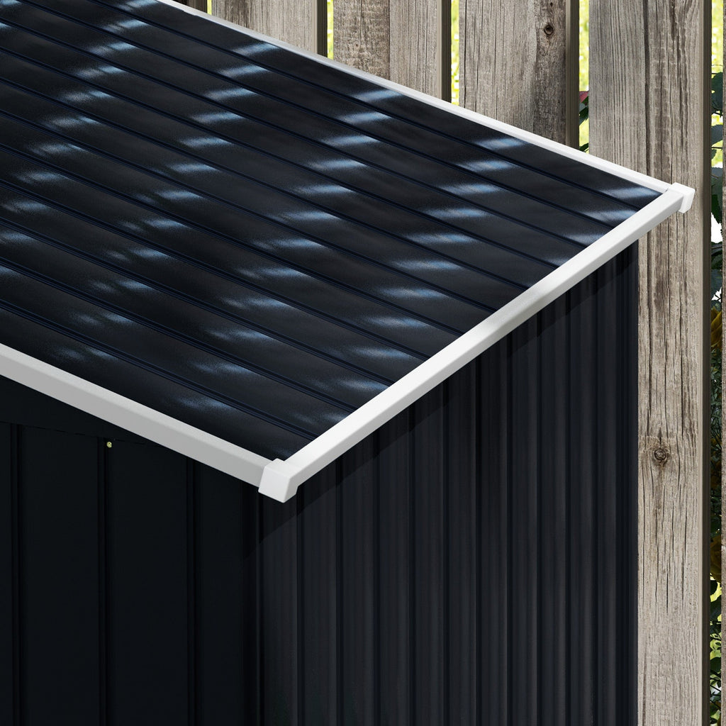 7 x 4ft Weatherproof Shed, Outdoor Bike Storage Shed with Ventilation Slots, Foundation Kit and Lockable Double Doors Outsunny