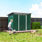 8.5 x 4ft Metal Shed with Lightsky Panels, Garden Storage Tool House with Double Doors for Garden, Patio and Lawn Outsunny