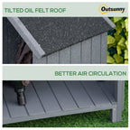 Garden Outdoor Storage Shed Outdoor Tool Shed with 3 Shelves and Tilt Roof, 129x51.5x180cm, Grey Outsunny