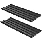 Corrugated Roofing Sheets, Pack of 24, Galvanised Metal Roofing Sheets for Greenhouse, Garage, Storage Shed, Carport, 129 x 45cm, Dark Grey Outsunny