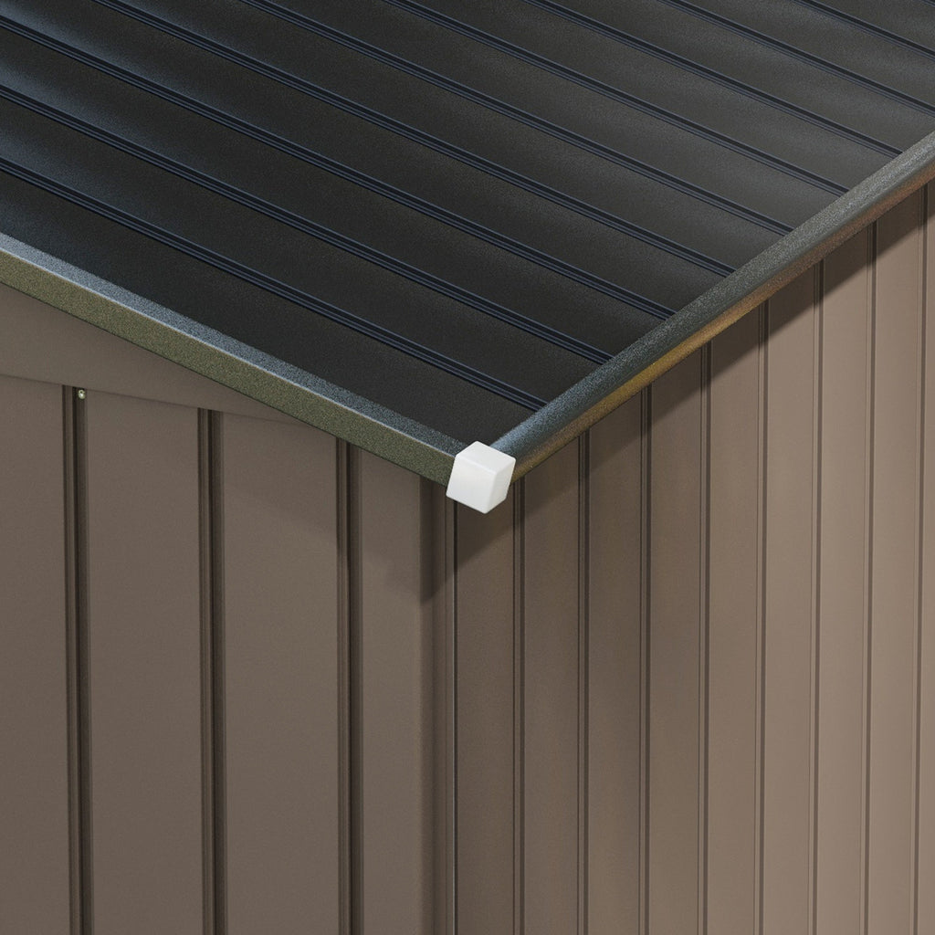 7 x 4ft Metal Garden Shed, Outdoor Storage Tool House with Ventilation Slots, Foundation Kit and Lockable Double Doors Outsunny