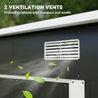 7 x 4ft Outdoor Storage Shed with Foundation Kit, Lean to Metal Garden Shed for Log, Rubbish Bin, Tool, Lawnmower, Bike, Patio and Lawn Use Outsunny