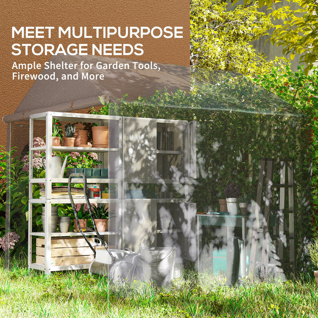 2 x 2m Garden Fabric Storage Tent - Grey