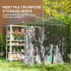 2 x 2m Garden Fabric Storage Tent - Grey