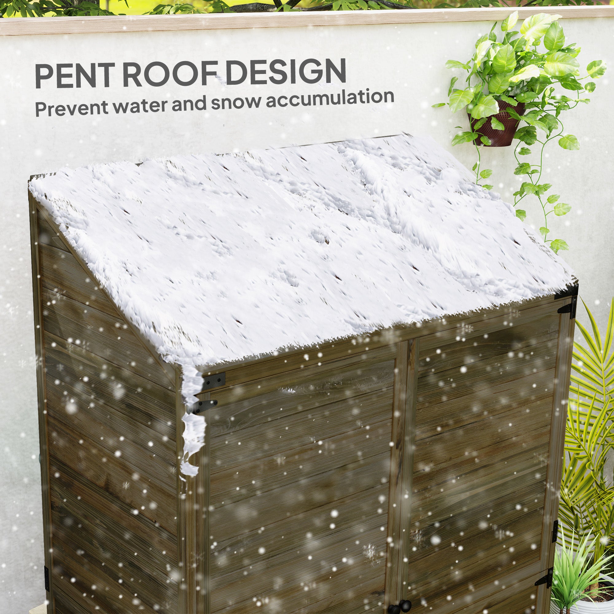 103.5 x 59 cm Wooden Garden Shed