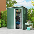 5 x 3ft Garden Storage Shed with Sliding Door and Sloped Roof Outdoor Equipment Tool Outsunny