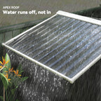 7 x 4ft Weatherproof Shed, Outdoor Bike Storage Shed with Ventilation Slots, Foundation Kit and Lockable Double Doors Outsunny