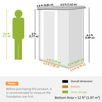 5x3 Garden Shed Metal Outdoor Tool Shed with Sloped Roof, Lockable Door for Gardeners Outsunny