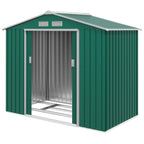 7 x 4ft Metal Garden Shed, Outdoor Storage Tool House with Ventilation Slots, Foundation Kit and Lockable Double Doors Outsunny