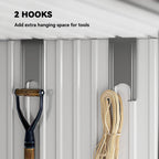 6.5 x 4FT Galvanised Metal Shed with Foundation Kit, Lockable Tool Garden Shed with Double Sliding Doors, Vents Wood Effect Outsunny