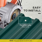 Set of 12 Corrugated Steel Roof Sheet Panels Outsunny