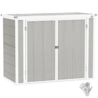 4.7 x 2.5FT Garden Shed, Lockable Outdoor Storage with Openable Lid, Small Shed for 2 Trash Cans, Tools, Patio Outsunny