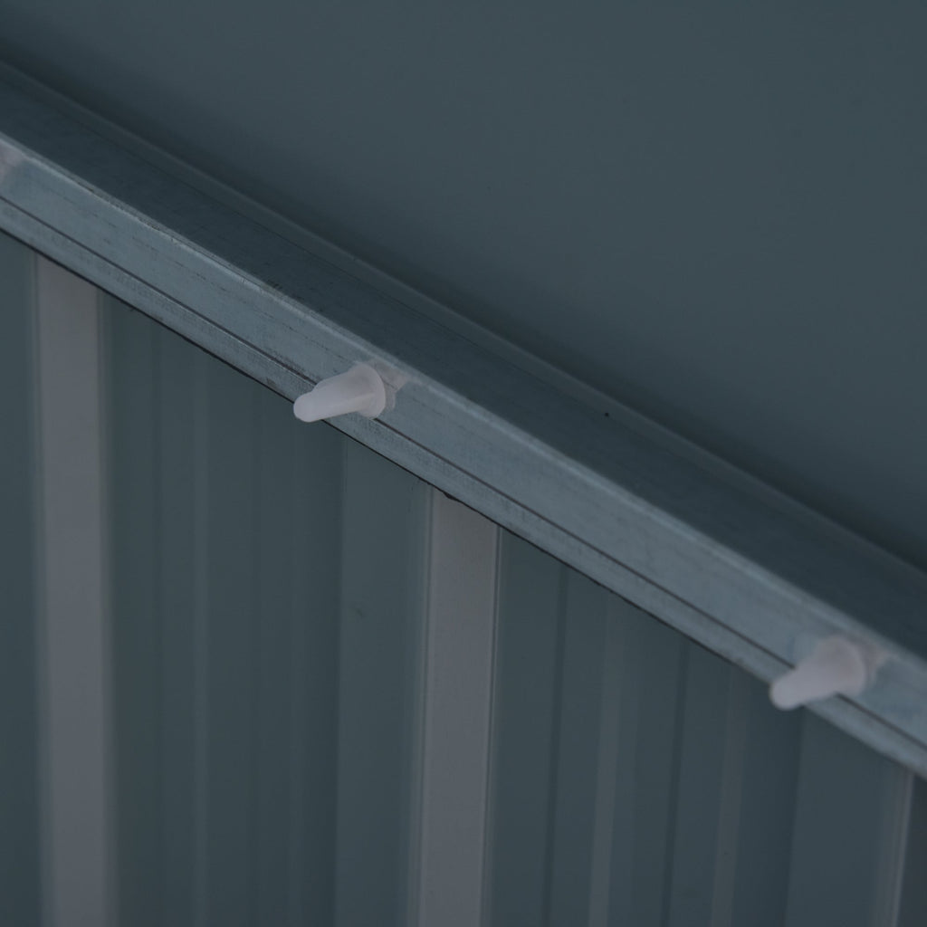 3.2 x 5.1ft Corrugated Steel Two-Bin Storage Shelter Outsunny