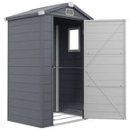 4.4ft x 3.3ft size Aluminium Frame and Plastic Wall Shed, with Foundation Outsunny