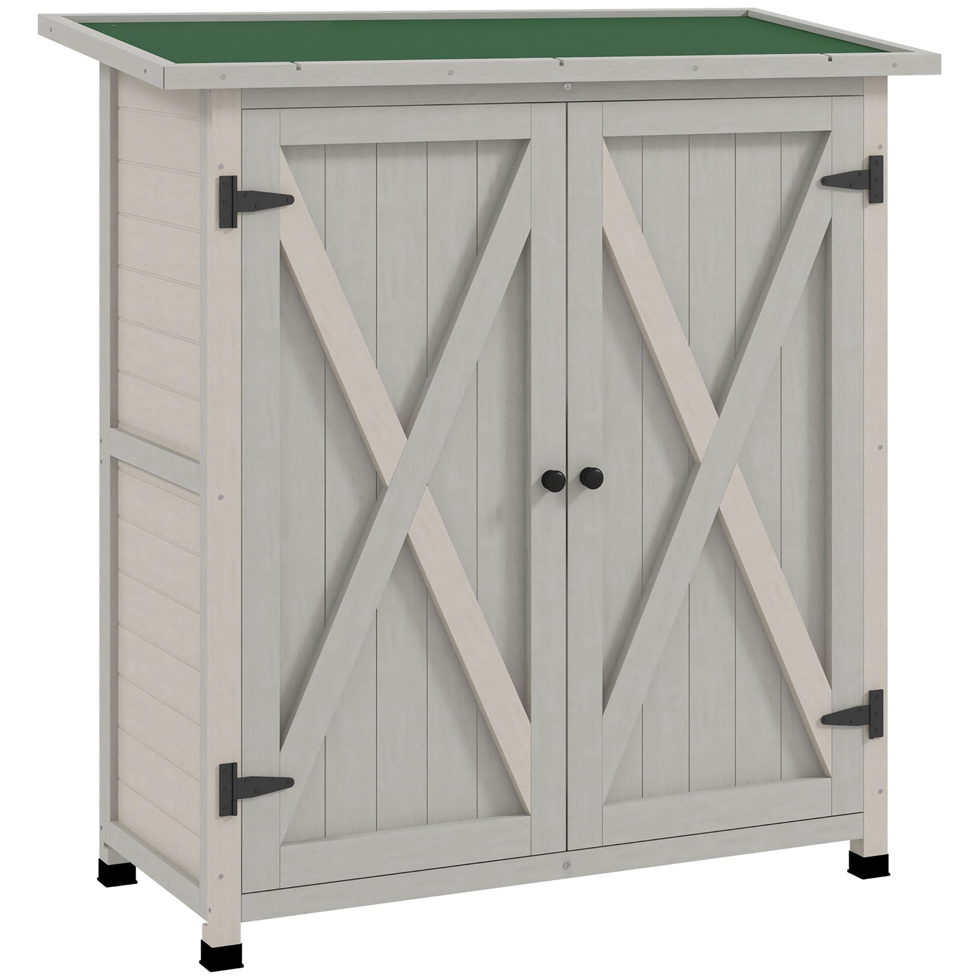 46.5 x 97cm Compact Wooden Storage Shed Outsunny
