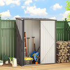 5.3 x 3.1ft Corrugated Steel Garden Shed Outsunny