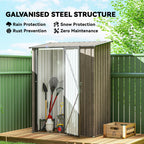 5x3 Garden Shed with Sloped Roof, Lockable Door for Tools and Equipment Storage Outsunny