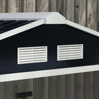 7 x 4ft Weatherproof Shed, Outdoor Bike Storage Shed with Ventilation Slots, Foundation Kit and Lockable Double Doors Outsunny