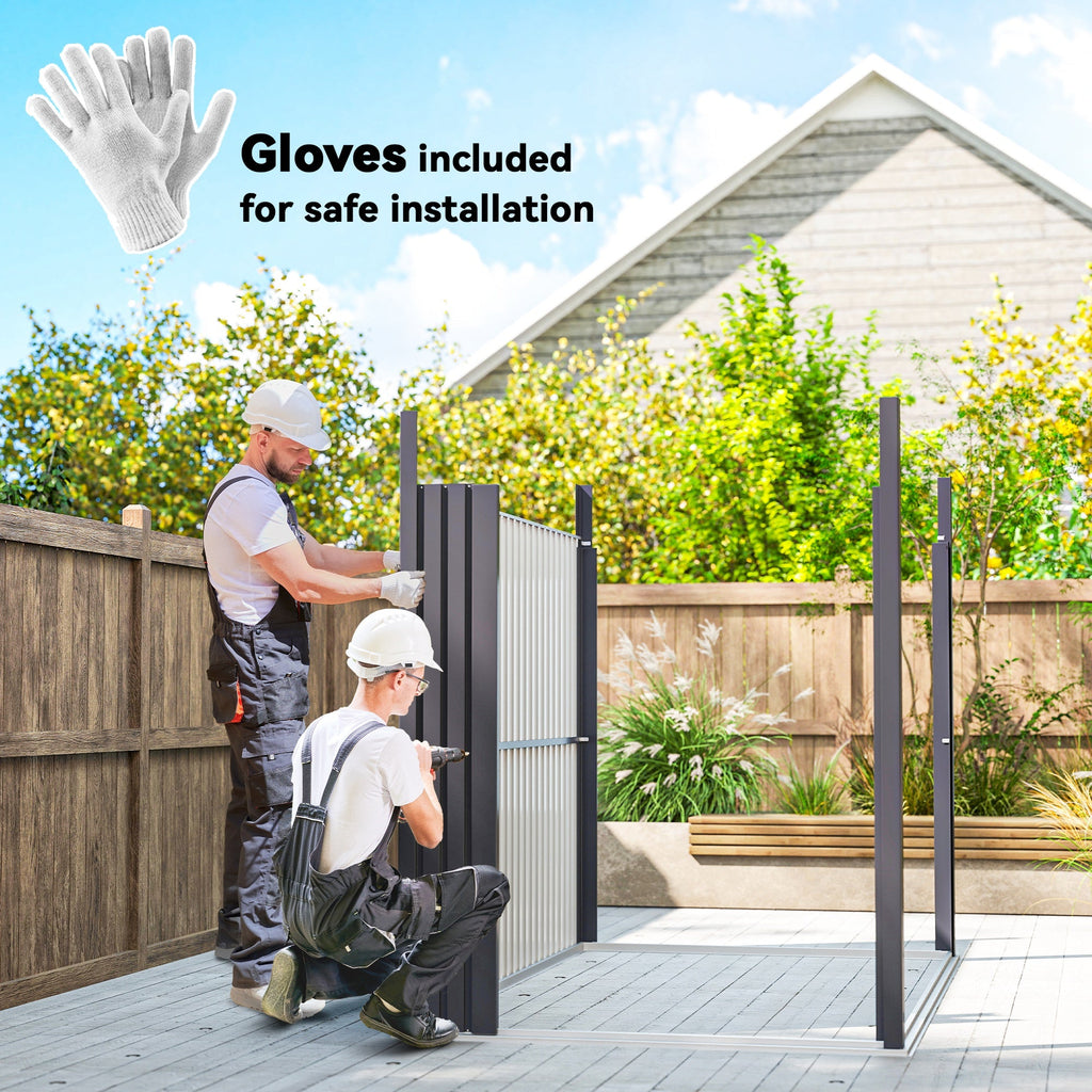 5.3 x 8.5ft Galvanised Steel Garden Shed, Metal Shed with Roof Windows, Leakage Holes and Lockable Wide Door for Outdoor Patio Tool Storage Outsunny