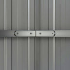 11 x 5.6ft Galvanised Steel Garden Shed, Metal Shed, Garden Storage Shed with Lockable Doors and Gloves for Outdoor Patio, Garden, Grey