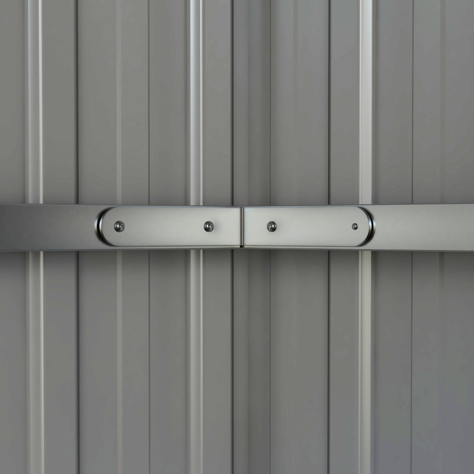 11 x 5.6ft Galvanised Steel Garden Shed, Metal Shed, Garden Storage Shed with Lockable Doors and Gloves for Outdoor Patio, Garden, Grey