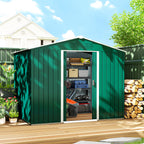 Large Garden Storage Shed, 7.7 x 5.7 with Ventilation Slots and Sliding Doors for Gardeners Outsunny